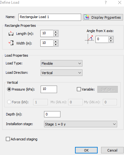 Define Load dialog